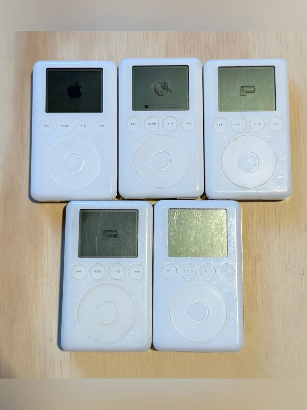 5-iPod Classic 3rdGen Model:A1040/10-40GB BROKEN Bad Batteries/Hard-Drives Read